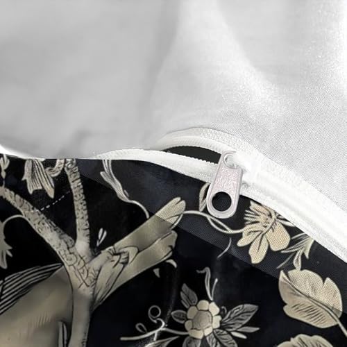 Housse de couette 3D oiseaux parure de lit king 220x240cm confortable - 8