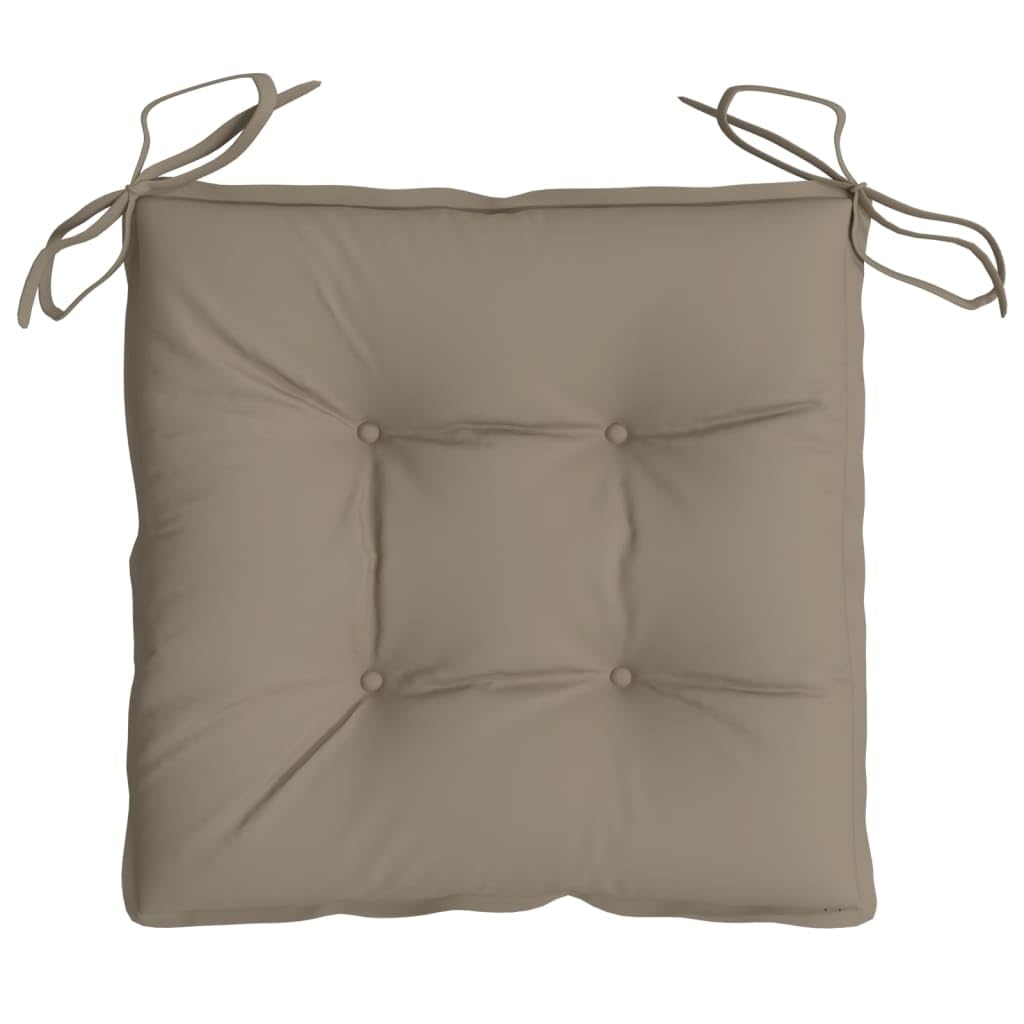 vidaXL Lot de 4 Coussins de Palette, Galette de Siège Imperméable, Coussin de Jardin, Décoration d'Extérieur Terrasse, Taupe 50x50x7 cm Tissu Oxford