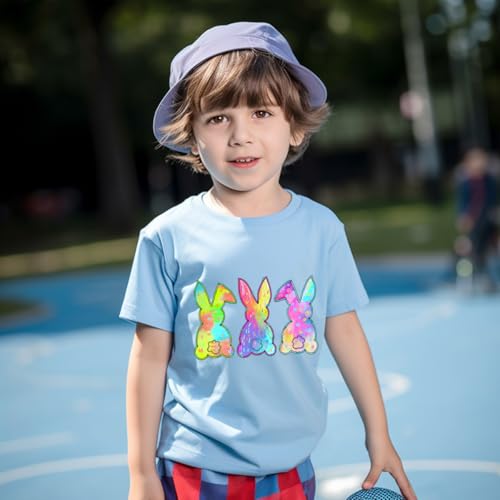 Image of Kids Easter Shirt Chick Short Sleeve Tee Tops for Toddler Girls Boys Easter Outfit Clothes 2-7 Years