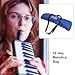 Kisangel 32-Key Melodica Waterproof Carrying Bag with Zipper Accordion Holder and Expanding File Folder Comfortable Handle Music Bag for Musicians