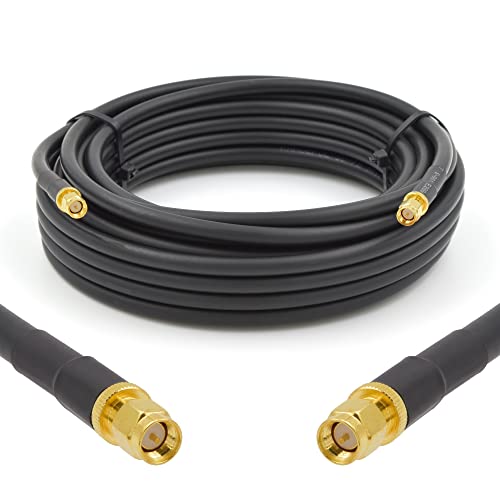 RANGEFUL SMA Cable 3m 9.8ft Ultra Low Loss Coax Cable 5D-FB diameter 7.5mm Extension Lead Black SMA Male to SMA Male Coaxial 50ohm for 4G 5G Router Aerial WIFI GPS Antenna