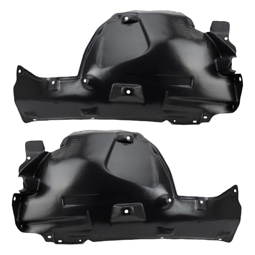 Image of TRQ Front Driver & Passenger Side Rearward Inner Fender Liner Set Compatible with 2009-2013 Infiniti G37 Coupe Convertible 2008 G37 with Premium Package