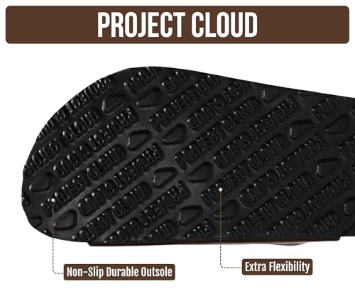 Image of Project Cloud 100% Genuine Leather Summer Sandals for Women 2026 - Memory Foam & Cork Footbed Beach Vacation Essentials Womens Sandals Comfortable Lightweight Slides for Women Footwear (Capri)