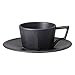 KINTO 28893 Demitas Cup, Espresso Cup, OCT Cup & Saucer, 2.7 fl oz (80 ml), Black