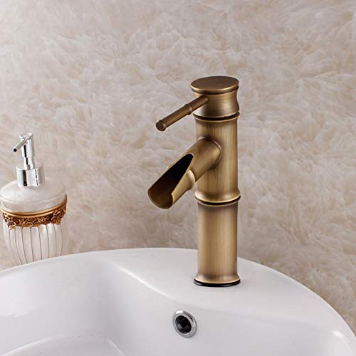 Couleur Bronze Antique Robinets De Lavabo De Salle De Bains Antiques Eau Froide Et Chaude Mitigeur Mitigeur En Laiton Robinet De Lavabo