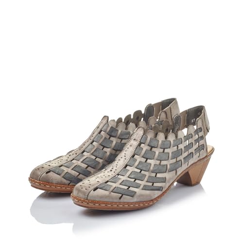 Rieker 46778 Sina Women's Heels Sling-Backs, Leather Upper, Hand
