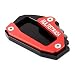 Béquille Extension Extension De Support Latéral De Pied CNC Moto Agrandisseur Plaque Protection Béquille pour Multistrada 1260 / S/SD-AIR/Pikes Pico/GT 2017-2020 (Color : Black Red)