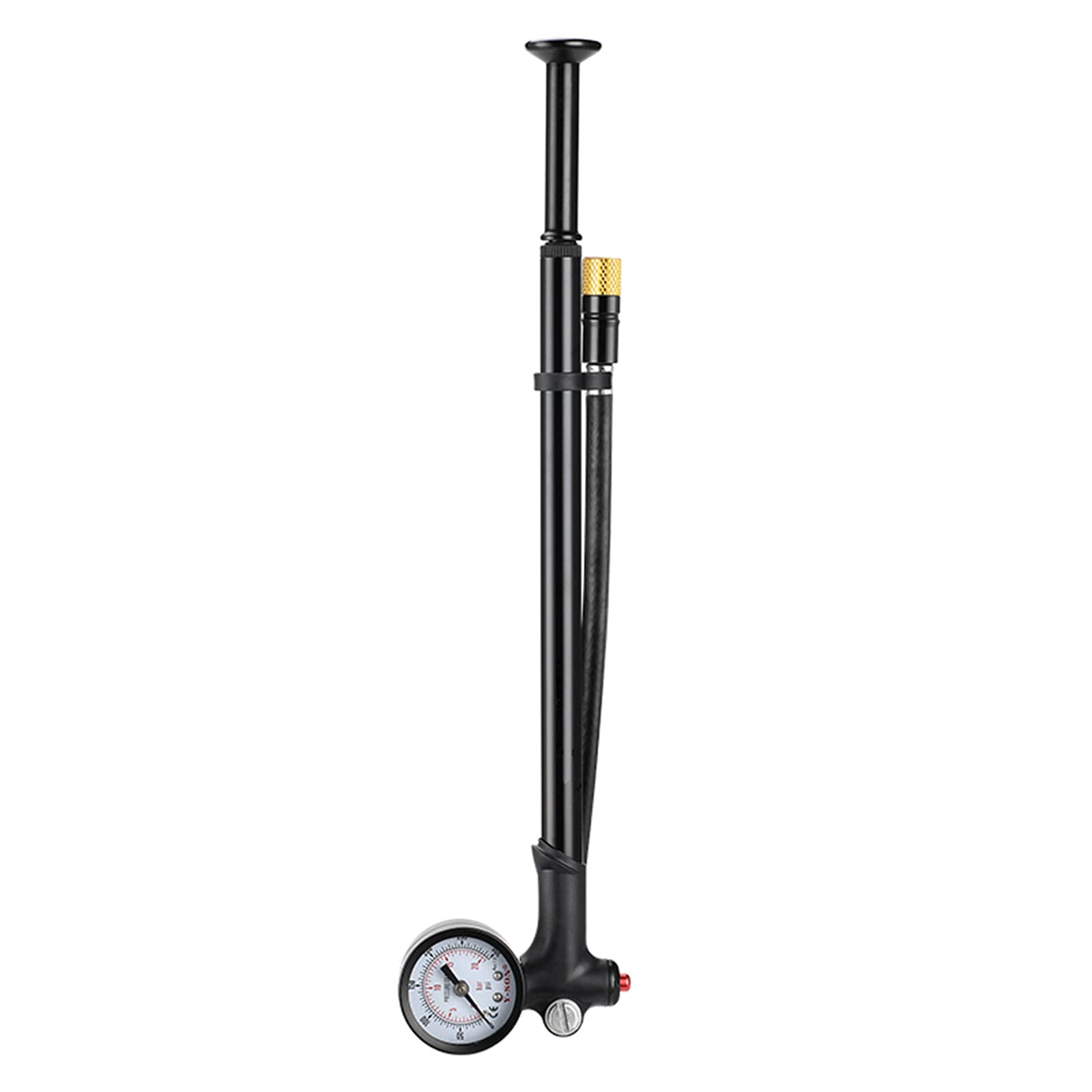 TIM-LI Mini pompka rowerowa, 300 Psi wysokociśnieniowa pompka do roweru z manometrem do rowerów wyścigowych, BMX, koszykówki, piłki nożnej, balonów