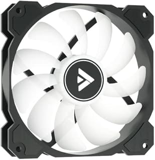 Barrow RGB Full Color Speed Regulation and Lighting with PWM Speed Regulation 6 Pin 120mm Fan LCR 2.0 FB04-PR [Controller Hub Sold Separately] (Black)