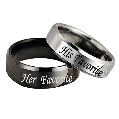 Bague couple amoureux en acier inoxydable pour célébrer votre histoire