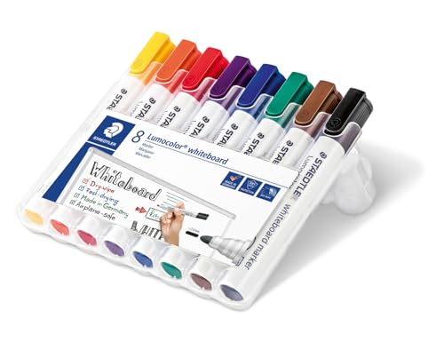 Idena Whiteboard mit Alurahmen, zur Wandmontage geeignet, ideal für Büro und zu Hause (1, Whiteboard + 8 Marker, 30B x 40H cm)
