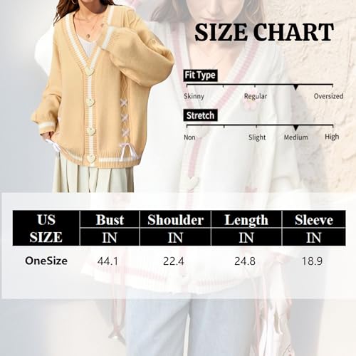 Image of Chevara Women's Cute Sweet Cardigan Sweater Kawaii School Uniform Button Long Sleeve V-Neck Knitted Outerwear
