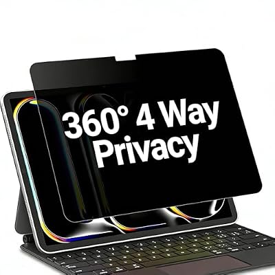 TianTa 4-Way 360° Privacy Matte Screen Protector for Lenovo Idea Tab Plus/Tab K12 12.1 inch 2025 (TB361FU/TB361ZU), Removable Reusable Bubble-Free Anti Blue Light Glare, High Sensitive Easy Install