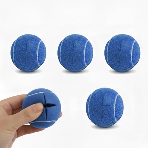 Tennis Balls for Walkers Pre Cut, Walker Skis Glides for Folding Walkers (Blue-4 Pack Tennis Balls)