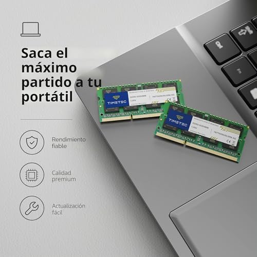 Miniatura 3 de Timetec 8gb Ddr3l 1600mhz Pc3l-12800 No Ecc Sin Búfer 1.35v 1.5v Cl11 2rx8 Dual Rank 204 Pin Sodimm Notebook Pc Memoria Ram Módulo 8gb