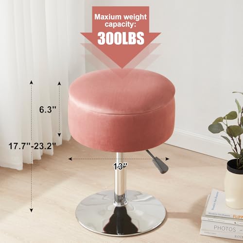 Silla de maquillaje para baño pequeña y ajustable que elimina el desorden del tocador 3