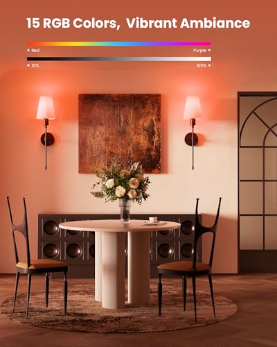 Image of FULEN Wall Sconces Battery Operated Set of Two,18 Colors Cordless Wall Lights with Remote LED Indoor Wall Sconce Dimmable Detachable Bulbs,10000mAh Rechargeable Wall Lamps for Bedroom Living Room