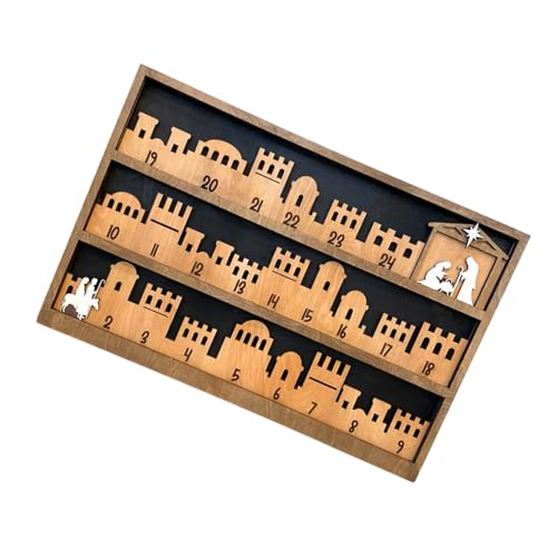 Beimus Weihnachtskrippe Adventskalender mit beweglichem Stern Innen 3D...