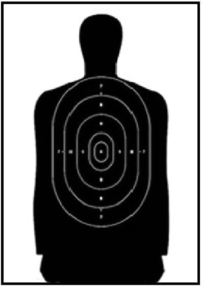 Full Size B-27F Full Size Target ilhouette Black Size: 35" x 45"