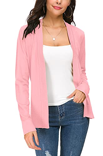 Image of EXCHIC Women's Long Sleeve Open Front Cardigan Sweater Lightweight Casual Knit Sweaters