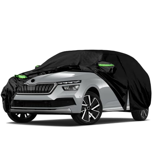 Autoabdeckung Wasserdicht Ersatz für Skoda Kamiq 2019-2023, Auto Abdeckplane Autogarage Autoplane Ganzgarage, Atmungsaktive Vollgarage Wasserdicht Reflexionsstreifen, 167(L)* 70.5(W)* 61(H)