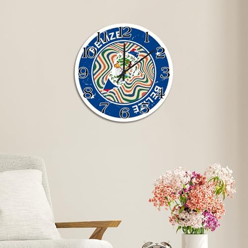Horloge coloree du Belize pour deco murale de chambre - 6