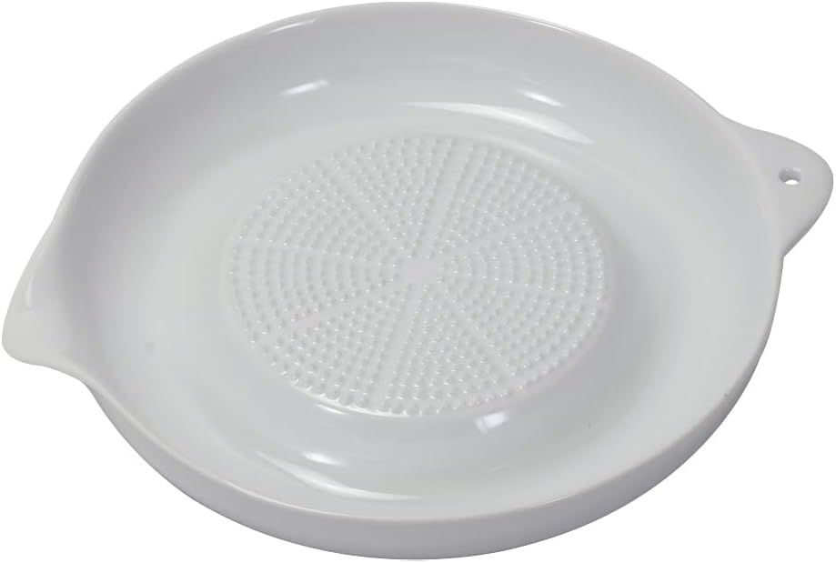 Pearl Metal Simple Use CC-1617 Ceramic Grater, Radish, Condiment, Size L, Width 8.3 x Depth 6.9 x Height 1.4 inches (21 x 17.5 x 3.5 cm), White