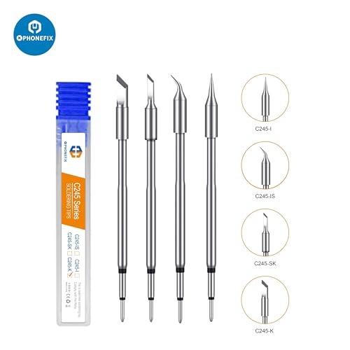 Image of PHONEFIX C245 Series Universal Solder Iron Tips For JBC NT 245 Aixun Universal Welding Station Mobile Phone Motherboard Repair (C245-I /IS /K /SK)