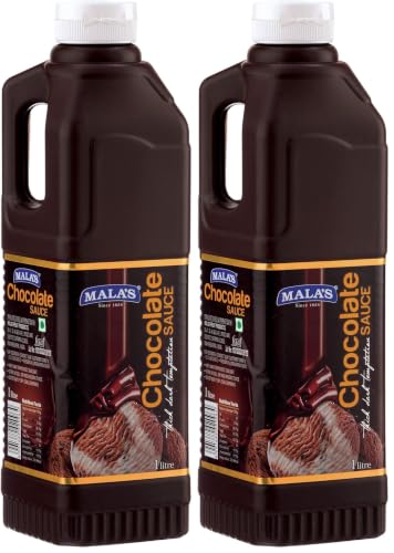 Image of Mala's Chocolate Syrup Sauce, 1000 Millilitre (Pack of 2)