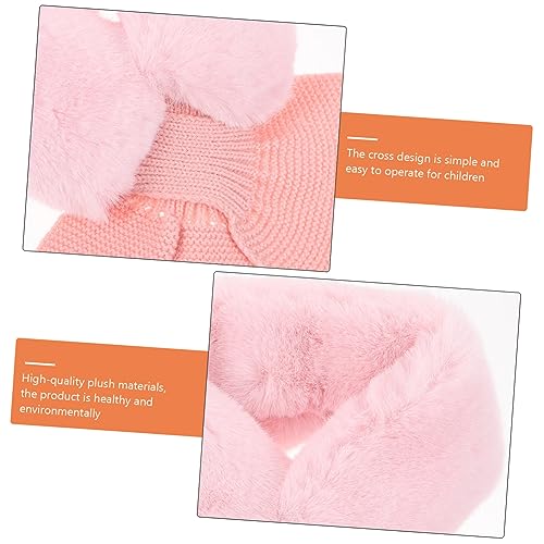 BESPORTBLE Fur Collar Scarf for Girls Plush Winter Warm Scarf Boys and Girls Casual Neck Warmer3