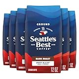 Seattle's Best Coffee Post Alley Blend Dark Roast Ground Coffee | 12 Ounce Bags (Pack of 6)
