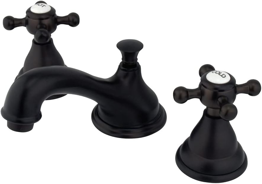 Kingston Brass KS5565BX Royale Widespread Lavatory Faucet with Metal Cross Handle, Oil Rubbed Bronze