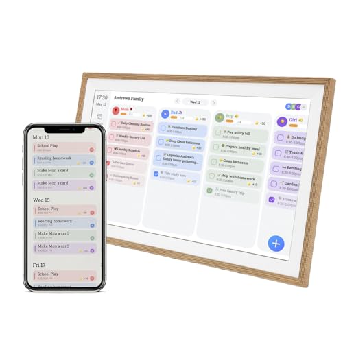Calendrier numérique pour organiser la vie de famille et les tâches ménagères