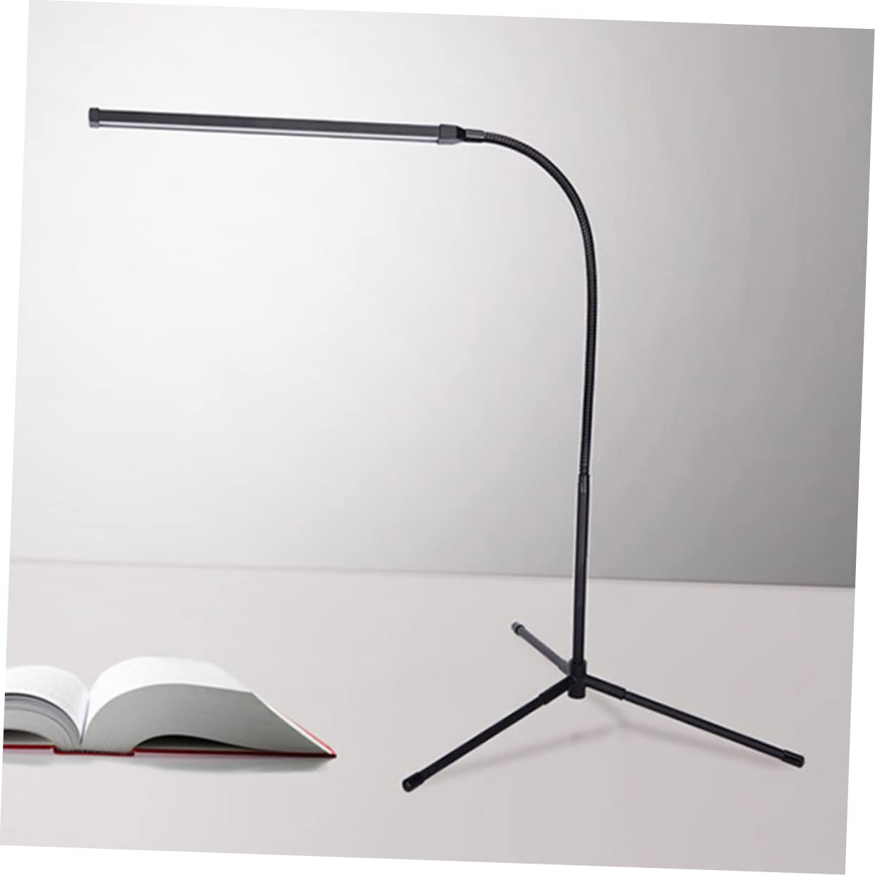 DOITOOL Lampada da Lettura da Scrivania LED con Clip, Dimmerabile, senza Sfarfallio e Luce Antiriflesso, in Alluminio e Ferro, Nera, per Studio e Lettura