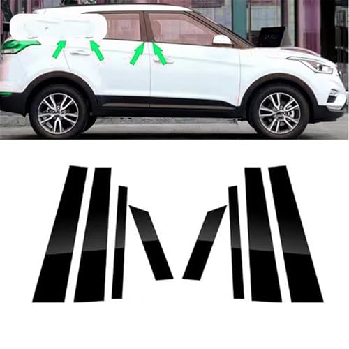 Montants de porte et de fenêtre Hyundai IX25 autocollants noirs