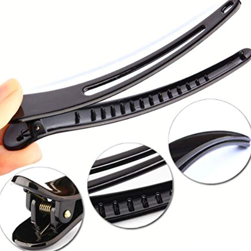 KALLORY Hair Styling Accessories 13 Pcs No Crease Hair Clip Barber Hair Clip Duck Billed Hair Clips Styling Clips Hairdressing Clamps with Comb Sectioning Hair Clips - Image 4