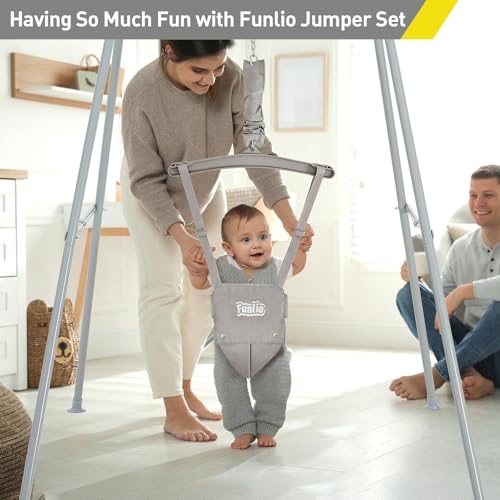Pull pour bébé de 6 à 24 mois FUNLIO avec support réglable de couleur gris - 2