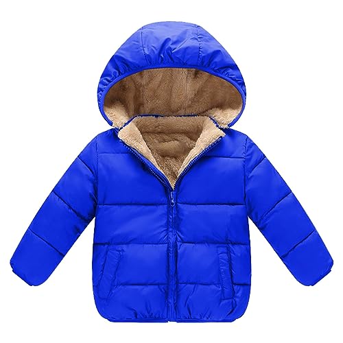 sfdgfhyf Girls and Toddler's Winter Coat Sherp𝐚 Fleece Lined Hooded Puffer Jacket with Detachable Hat Kids