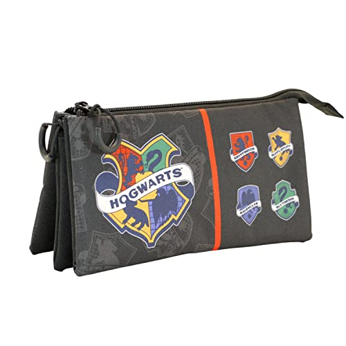 Preisvergleich Produktbild Harry Potter College-FAN Dreifach Federmäppchen, Grau
