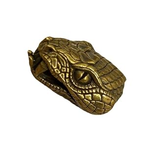 Fahoujs Schlangenkopf Paracord Anhänger Gold