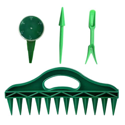 Dispensador de hormigas sembradoras - esparcidor de semillas, plantador de excavador de fondo ajustable 4 piezas, 12 agujeros plántulas dibber, herramientas de plantación de mano, sembradora de
