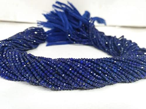 Lapis Lazuli 2mm perles facettées rondelles fil 13 pouces minéraux