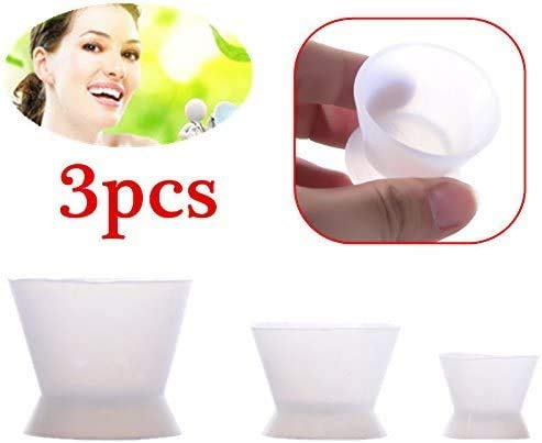 3Piece Flexible Dental Lab Silicone Mixing Cup Acrylic Nonstick Bowl Dappen Dish #TOP1