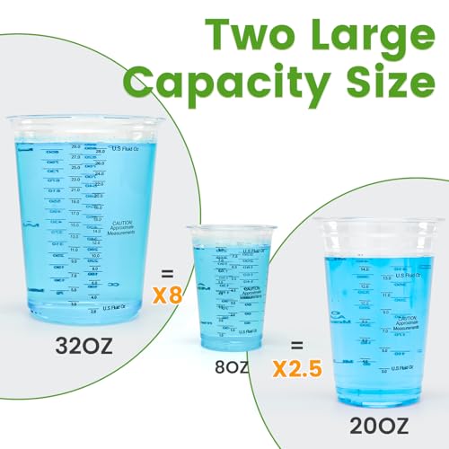 Kit de vasos medidores de resina NASUBI 32oz y 20oz miniatura 2