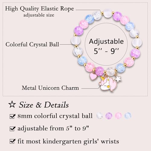 Leyung Birthday Gifts for Girls, Beaded Bracelet Birthday Decorations Gifts for 3 4 5 6 7 Year Old Girls Daughter Granddaughter Niece Sister4