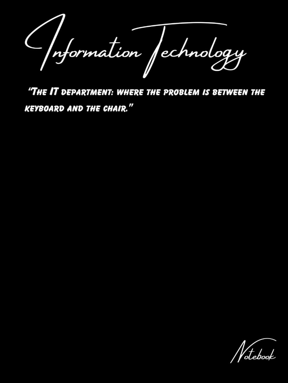 TND (Career Collection - IT, Information Technology)*8.25 x 11 Hardcover Notebook, 150 College-line Sheets, Career and Work Notebook, IT, Information Technology