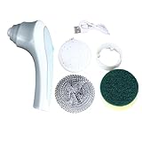 El depurador de Giro eléctrico inalámbrico | 3 Cabezales de Cepillo Intercambiables para baldosas de baño/automóvil/Cuidado del Piso | Cepillo de Mantenimiento eficiente