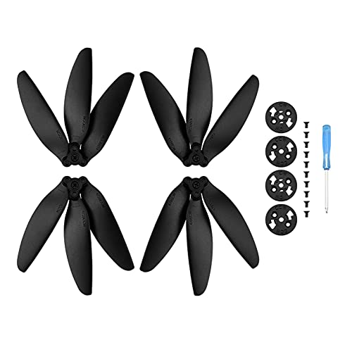 Dengofng Noise-Reduction Foldble 3-Blade Propeller for DJI Mavic Mini 2 RC Drone Propellers Props Silent Flight Propellers Blades Repair Parts for DJI Mavic Mini with Motor Cover