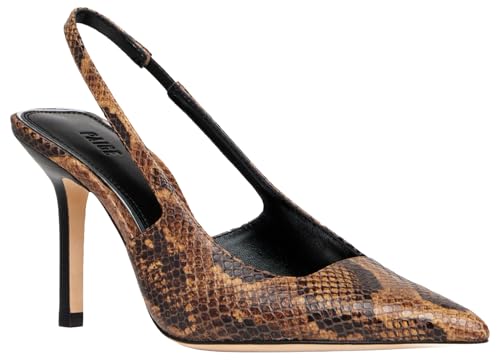 PAIGE Women's Sienna Pump, Chestnut Snake, 6.5 by PAIGE - Image 2