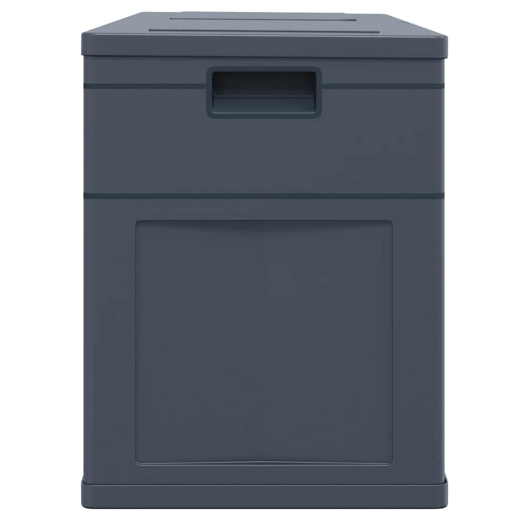 Outdoor Aufbewahrungsbox 320L Gartenbox Schwarz Stauraum für Kissen Decken Werkzeuge robuste Kunststoff Truhe mit Holzoptik für Innen und Außen